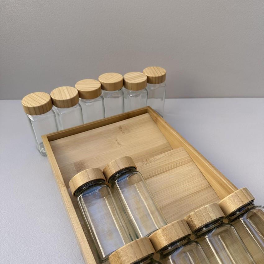 Набір ємностей для спецій A-PLUS 1725 на бамбуковій підставці 12 шт. (2601594910) - фото 4 Набір ємностей для спецій A-PLUS 1725 на бамбуковій підставці 12 шт. (2601594910) - фото 4