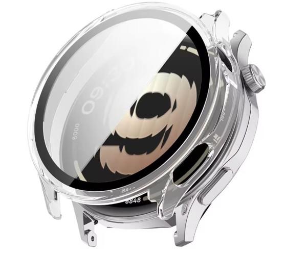 Чехол с защитным стеклом Protective Cover with Glass для OnePlus Watch Lite/Oppo Watch S Прозрачный