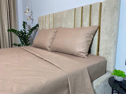 Комплект постільної білизни MG&Lviv Gold Lux бязь сімейний Бежевий 1338 (1338)
