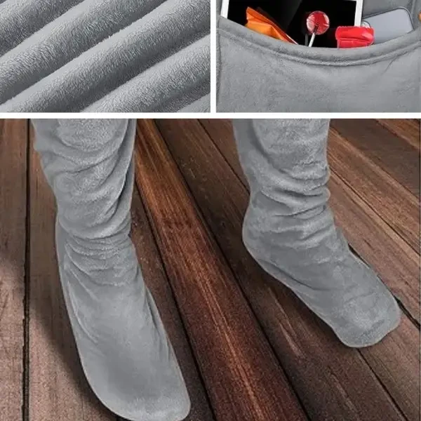 Плед-халат довгий з кишенями з м'якого поліестеру Owersize Сірий (OWE140) - фото 6 Плед-халат довгий з кишенями з м'якого поліестеру Owersize Сірий (OWE140) - фото 6