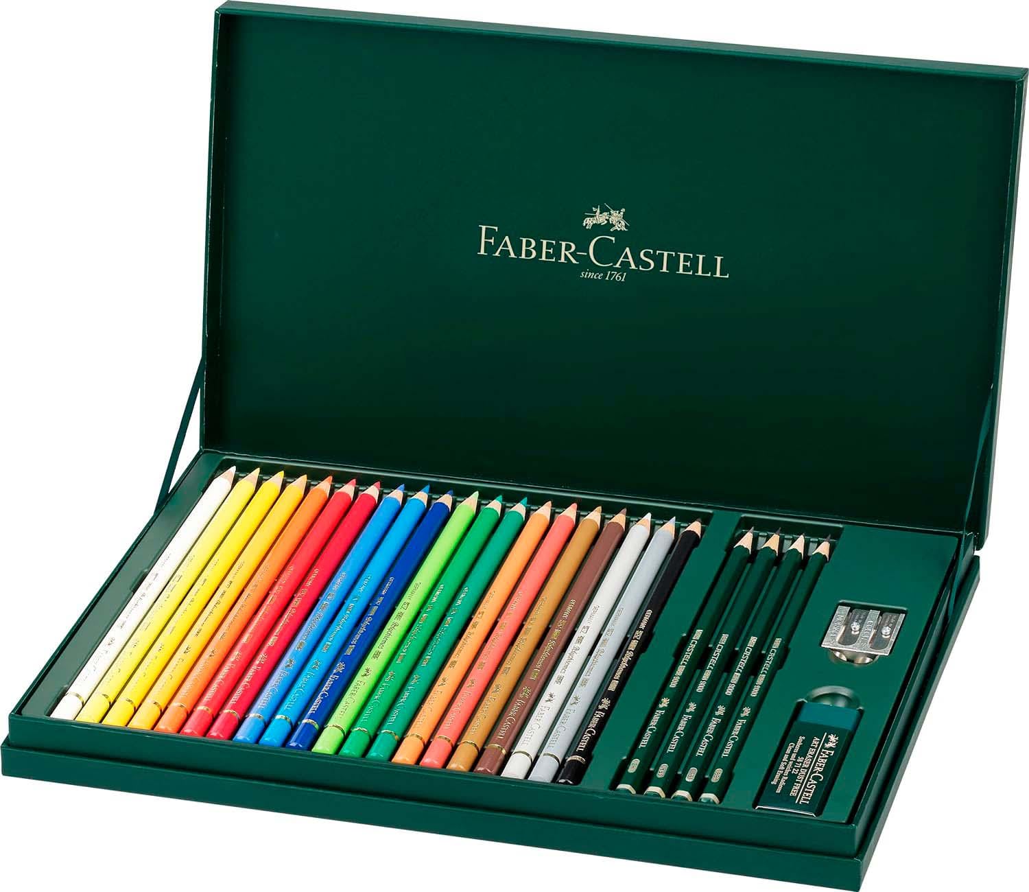 Набір кольорових олівців Faber-Castell Polychromos ластик/точилка 20 кольорів + 4 шт. (210051) Набір кольорових олівців Faber-Castell Polychromos ластик/точилка 20 кольорів + 4 шт. (210051)