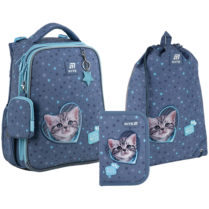 Школьный набор KITE Education Studio Pets SET_SP25-531M рюкзак/пенал/сумка (4063276262714)