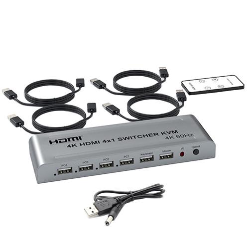 Свіч KVM на 4 порти HDMI/USB та пульт ДК (fcdaebb7) - фото 3