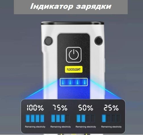 Фонарик аккумуляторный LED FSP 4L POWER BANK Wh IPX4 Белый - фото 5