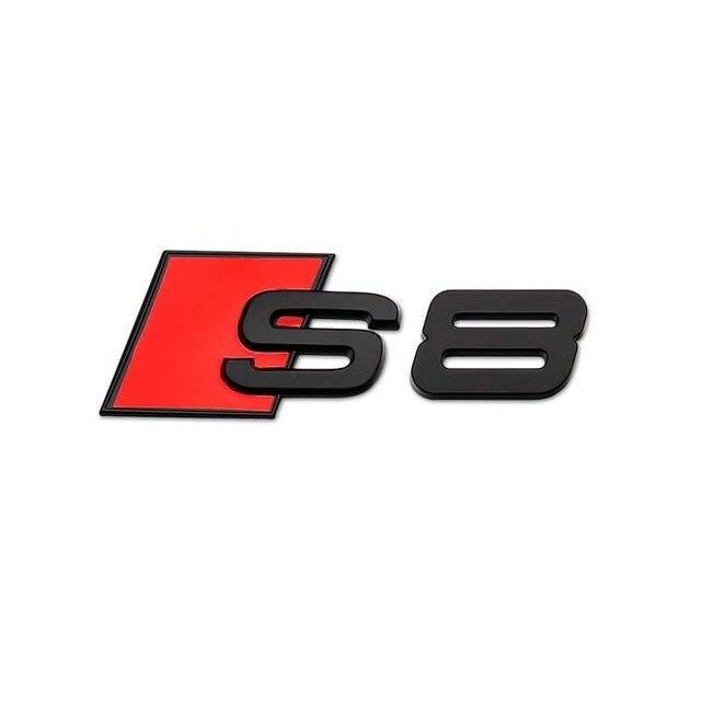 Емблема на крила/задня частина S8 Audi 8,5х3 см метал Чорний матовий (1685066681)