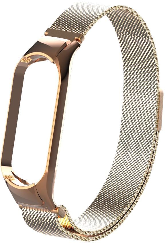 Ремінець Міланська петля Milano Mesh для Mi Band 5/6 Rose Gold (15945-27)