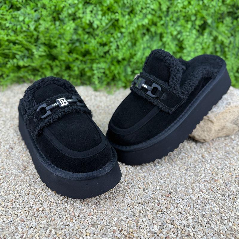 Уггі жіночі офісні тедді хутро Е-005080-1 p. 39 25 см Чорний (113838596)