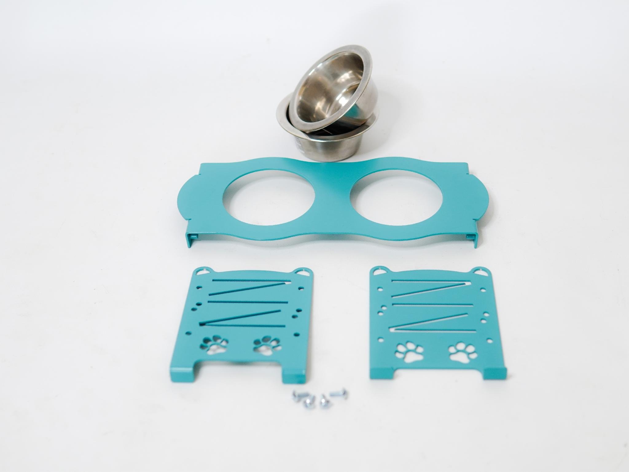 Кормушка для котів розбірна-регульована 61-137 мм 0,45 л М'ятний (1024585к) - фото 2