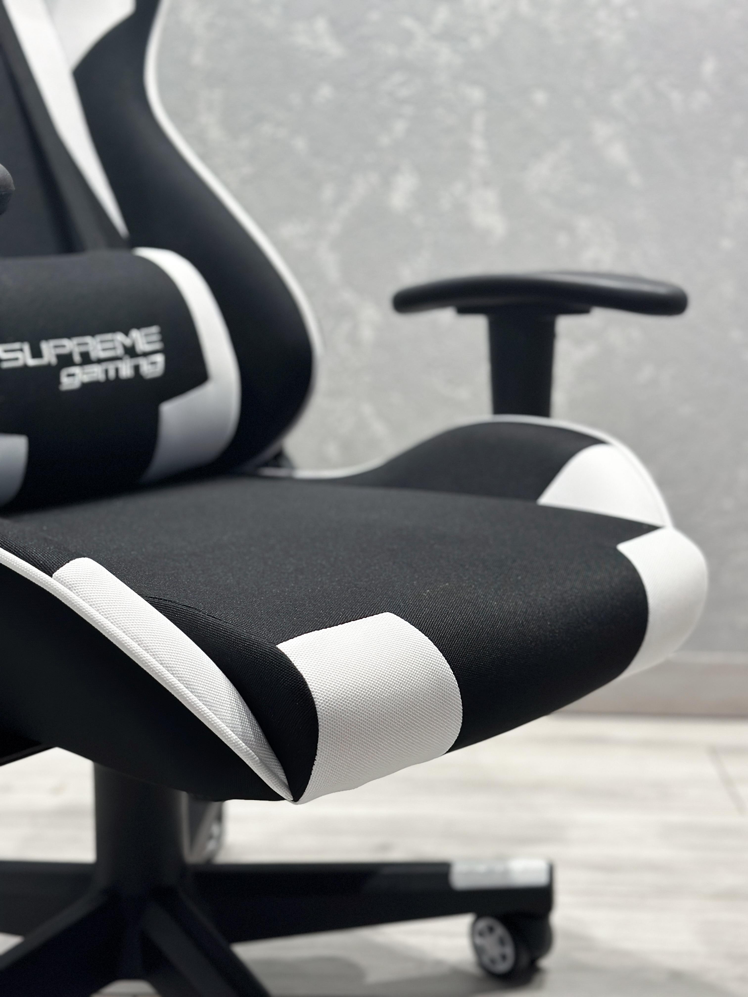 Кресло игровое для геймеров и работы Gaming Sp Черный с белым - фото 7