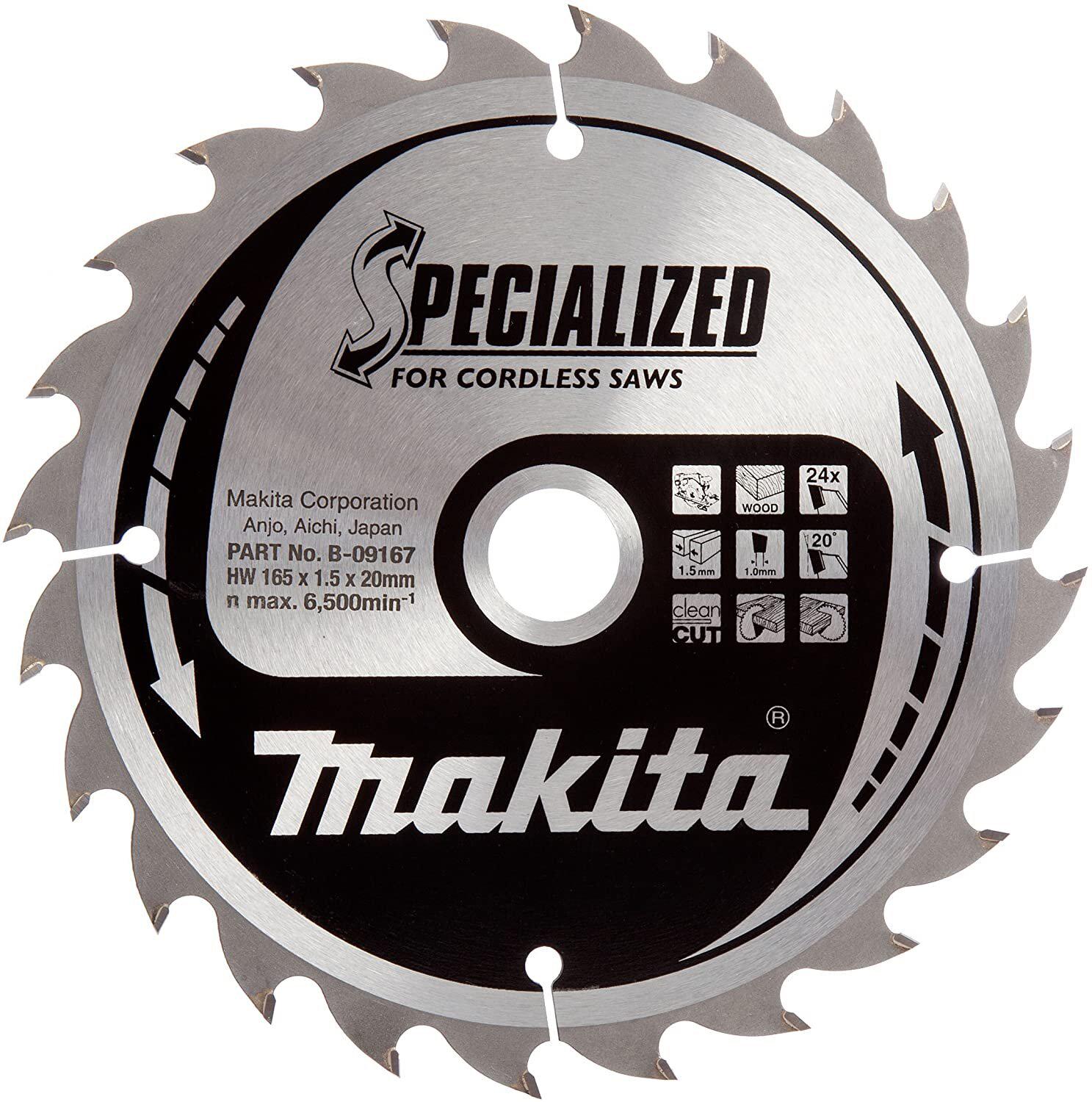 Диск пильный по дереву Makita 165х20 мм 24T