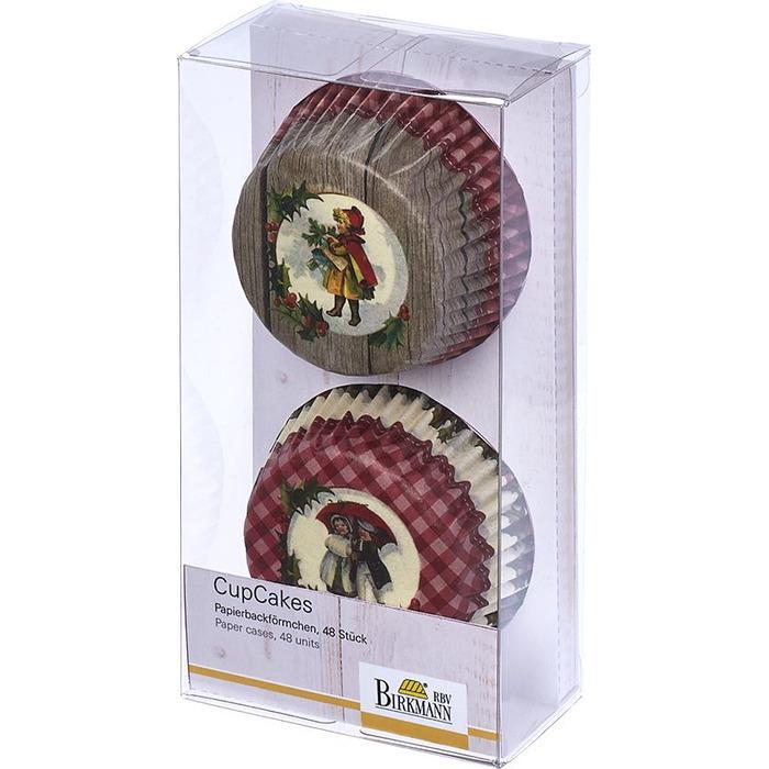 Набір форм для випічки капкейків RBV Birkmann Winter-Poesie 48 шт. 7 см (2572782)