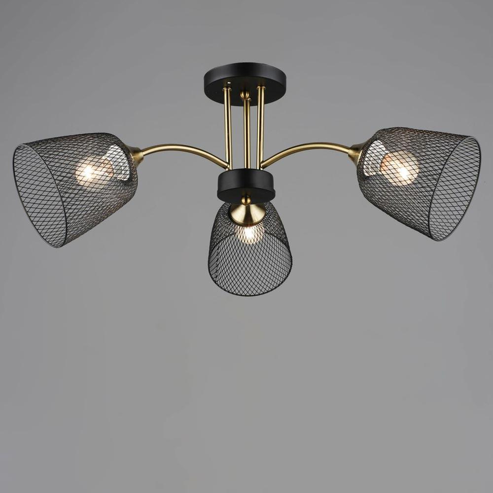 Люстра потолочная Light House SRS-20284/3 BK/COP Черный/Медь Люстра потолочная Light House SRS-20284/3 BK/COP Черный/Медь