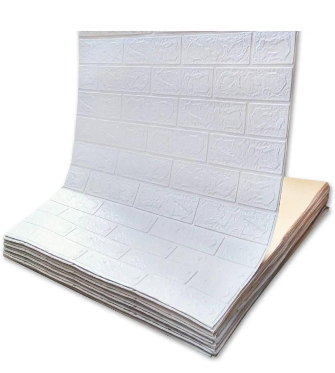 3D-рулон декоративний самоклеючий під білу цеглу 5000x770x3 мм (BN3-001-5)