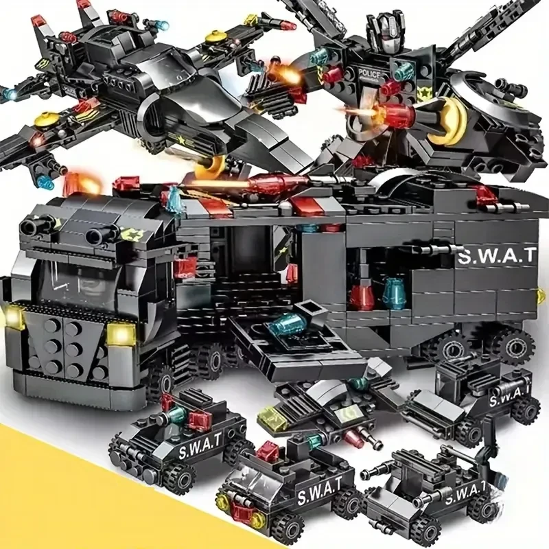 Конструктор поліцейська машина 585 деталі Чорний (222) - фото 2