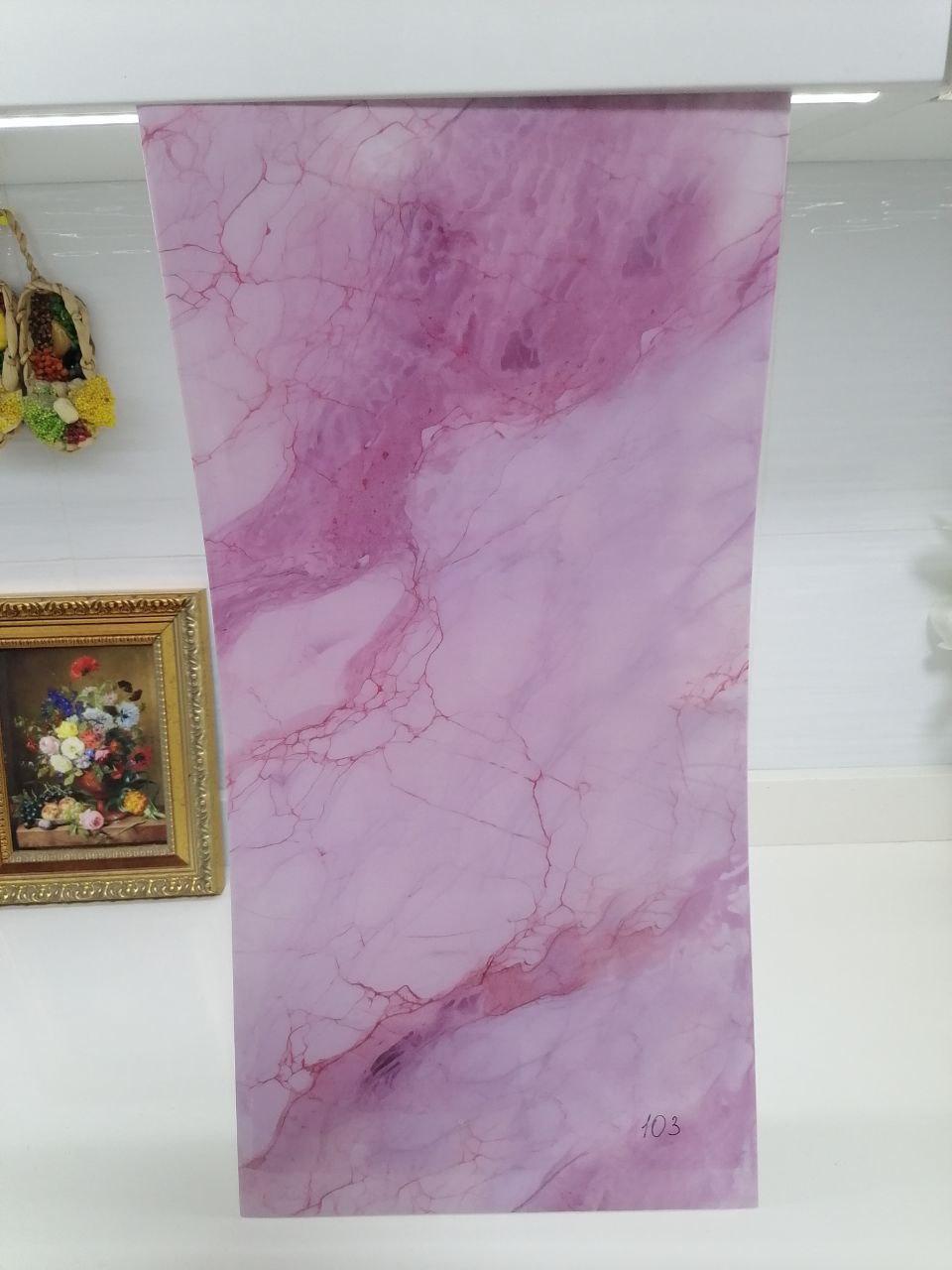 PET-панель cамоклеюча глянцева 600х300х2,5 мм Персиково-рожевий (VN3-144) - фото 2