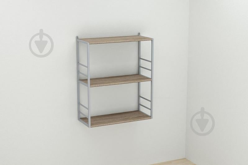 Книжная полка универсальная Ferrum-decor Стим 2 74x63x26 серый ДСП Дуб Сонома Трюфель 16мм (XK00053)