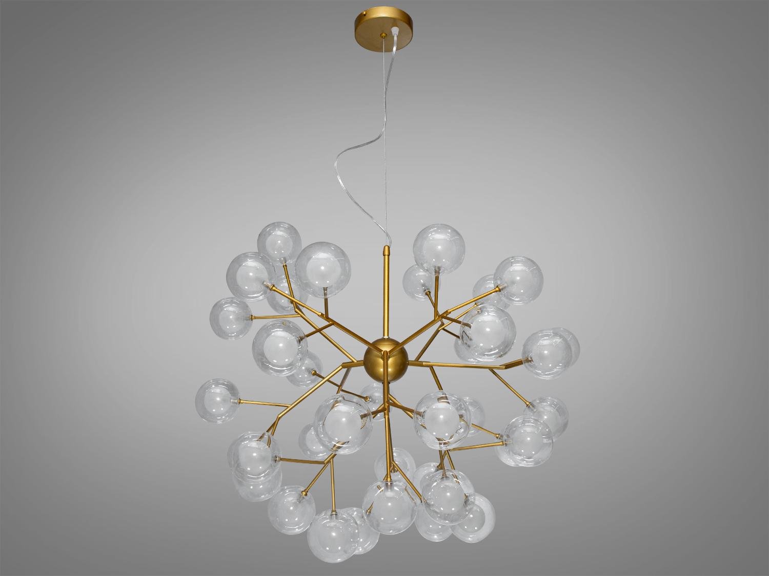 Люстра подвесная Светлячок 36 ламп Золотой сатин (887-36B GD)