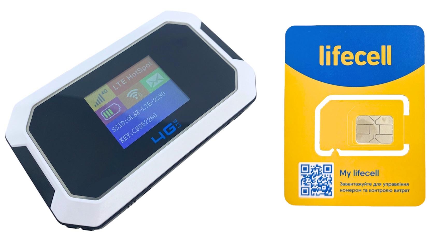 Роутер Olax МТ 80 4G Лайф безлимит 3000 mAh (25989192)