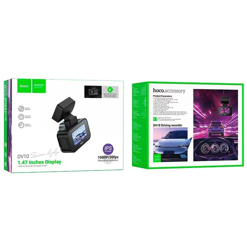Видеорегистратор Hoco DV10 Mini Screen Dashcam Black - фото 8 Видеорегистратор Hoco DV10 Mini Screen Dashcam Black - фото 8