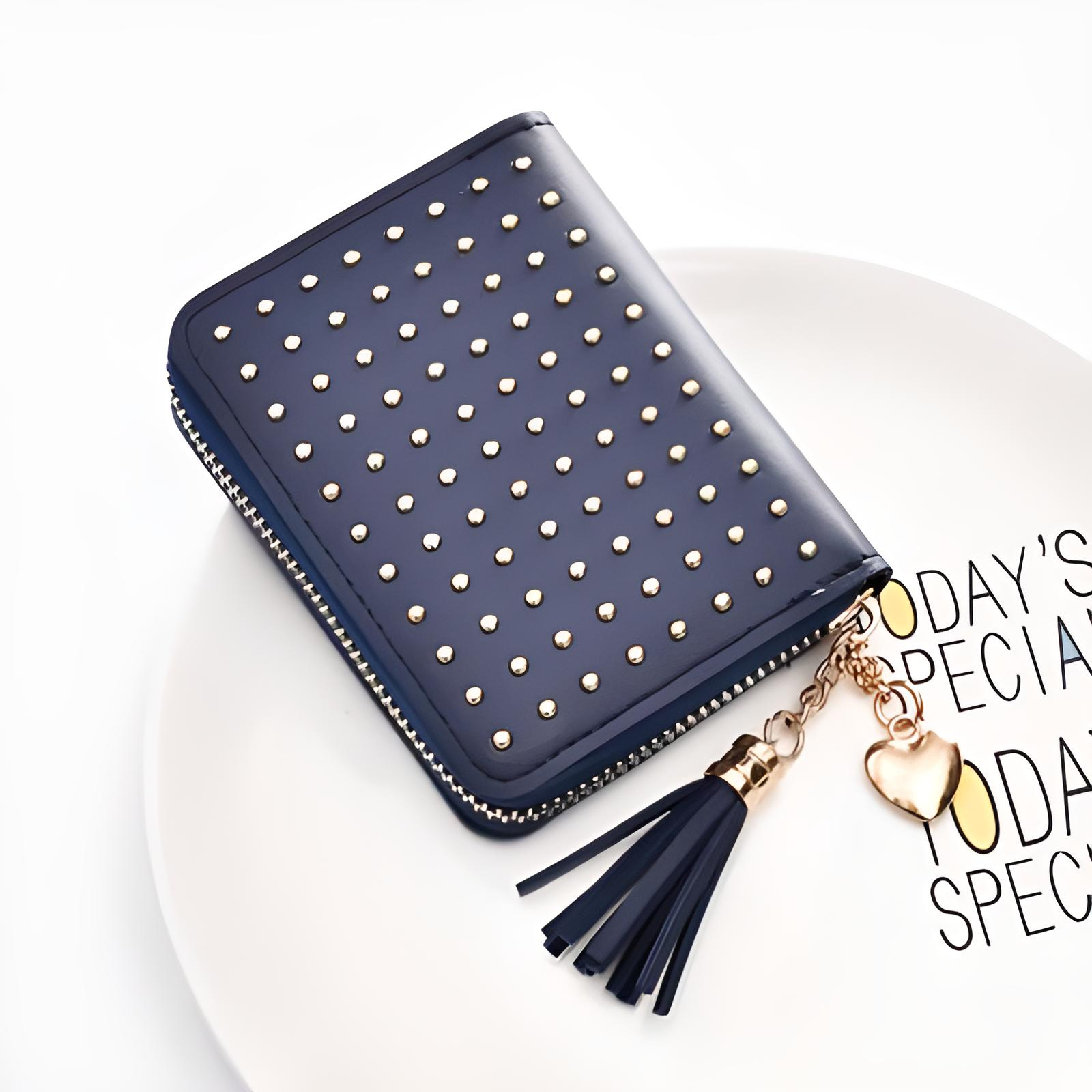 Кошелек женский 500.26 с сердечком и косточкой Темно-синий (10737054) Кошелек женский 500.26 с сердечком и косточкой Темно-синий (10737054)