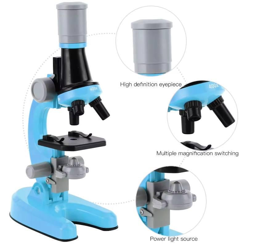 Микроскоп детский с 1200х увеличением XD168 для научных исследований Голубой (6a7dc261) - фото 3 Микроскоп детский с 1200х увеличением XD168 для научных исследований Голубой (6a7dc261) - фото 3