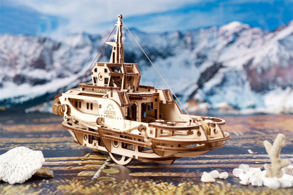 3D-пазл UGEARS «Буксир» - фото 4 3D-пазл UGEARS «Буксир» - фото 4