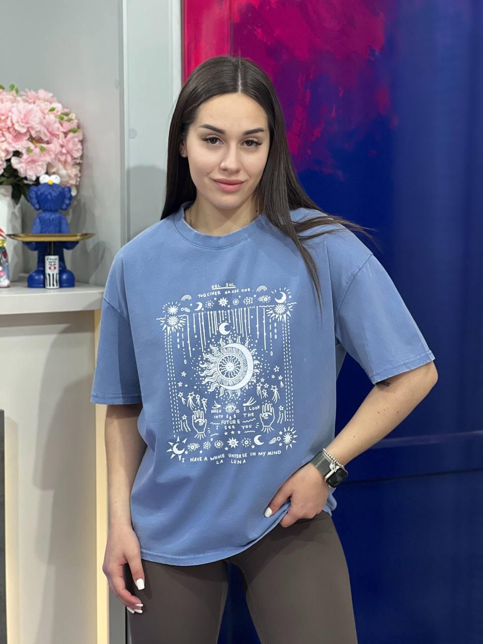 Футболка женская Вселенная OS Голубой (#25062-03)