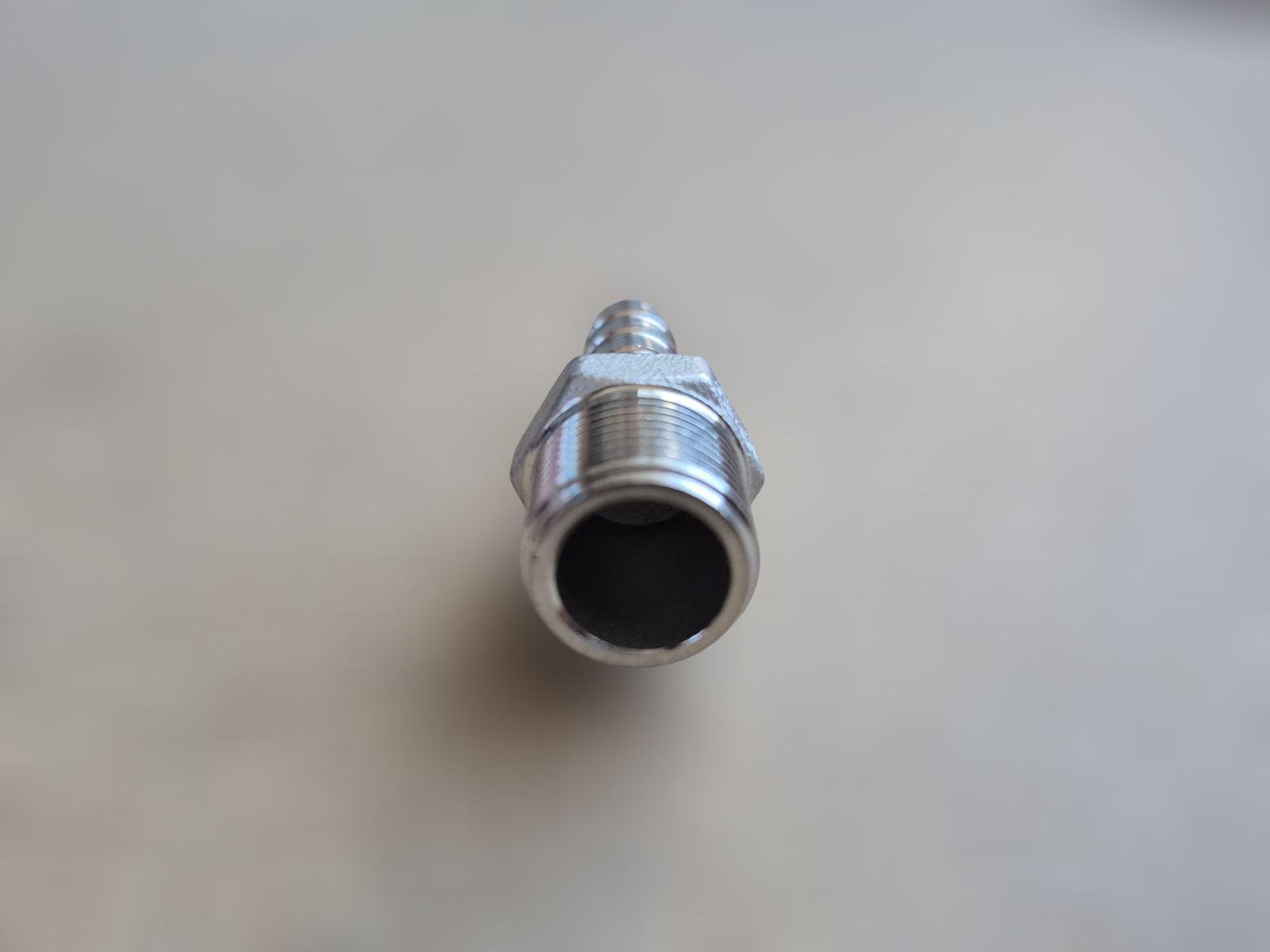 Штуцер шланговий різьбовий DN10 AISI304 BSPP Class-150 ялинка н/ж сталь 10 мм 3/8" (29203310) - фото 12