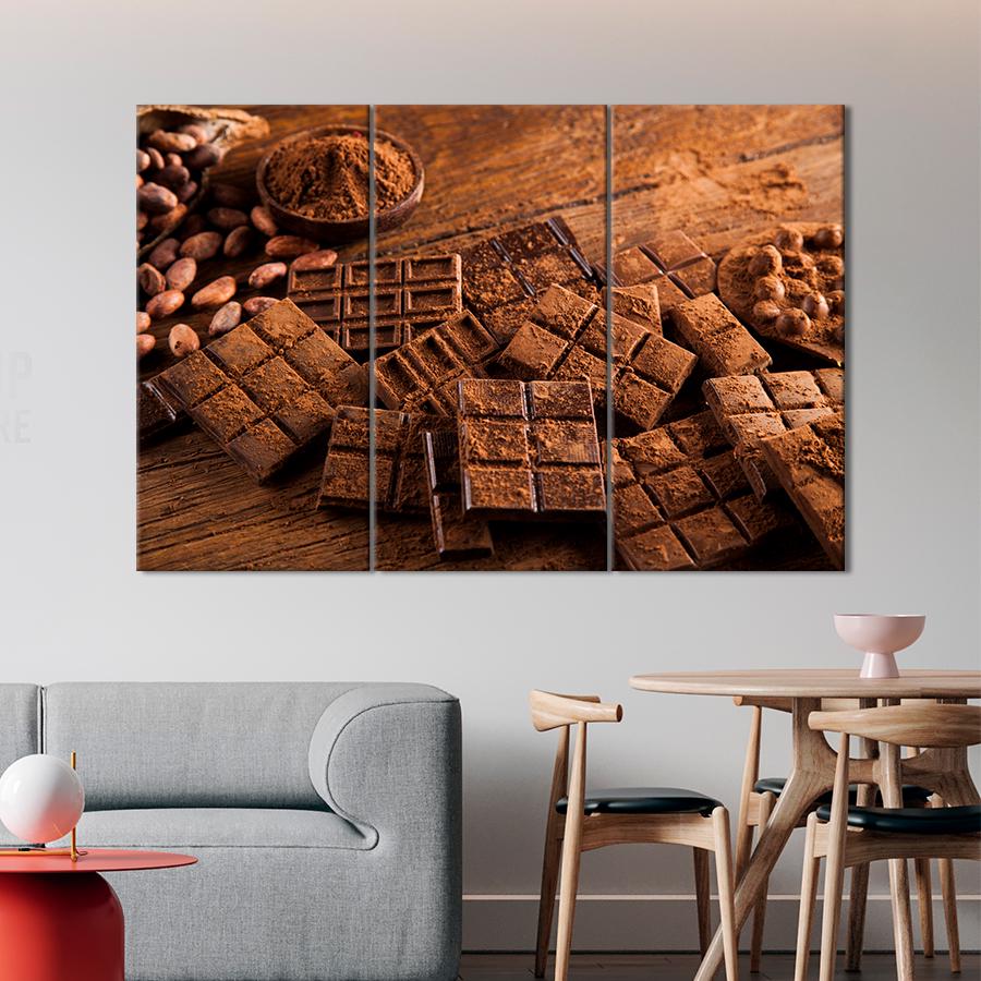 Настенний декор Шоколадные плитки и какао-бобы 156x100 см (A344-3)