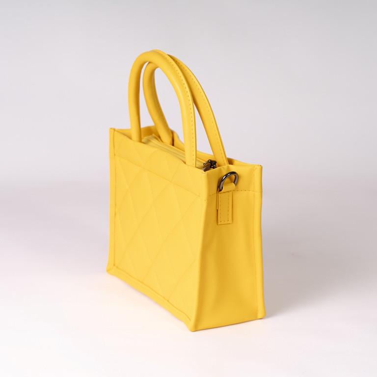 Сумка женская XENIA №03-24 маленькая классическая из гладкой экокожи Желтый - фото 3
