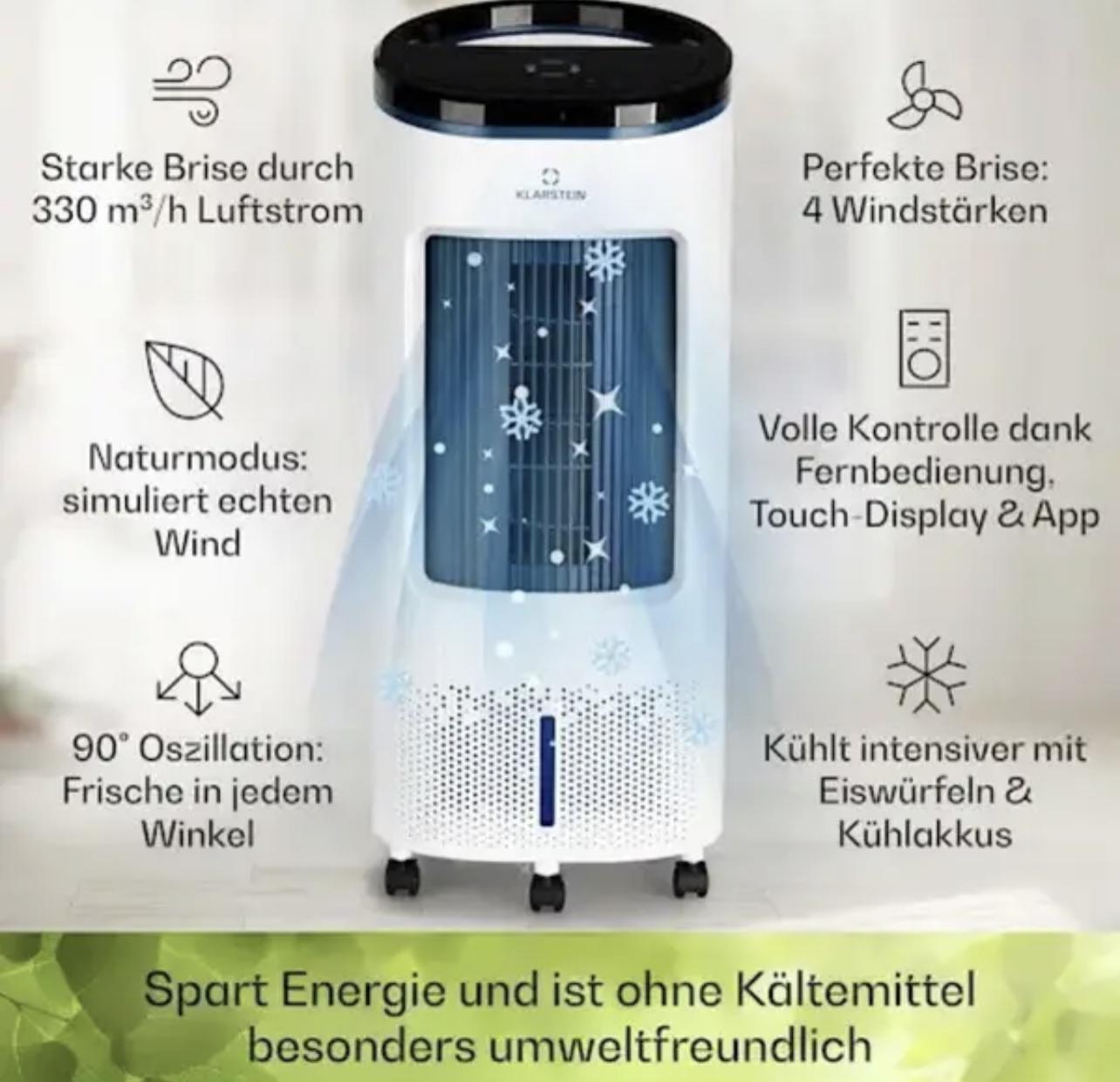 Вентилятор KLARSTEIN IceWind Plus Smart 4в1 330 м3/час (10040209) - фото 2