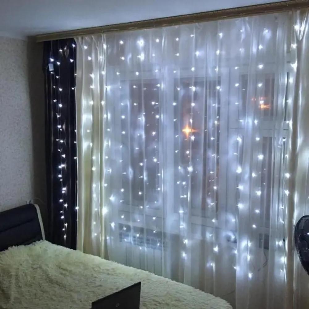 Гирлянда-занавес 480 LED 3x2,5 м 220 В Белый холодный - фото 3 Гирлянда-занавес 480 LED 3x2,5 м 220 В Белый холодный - фото 3