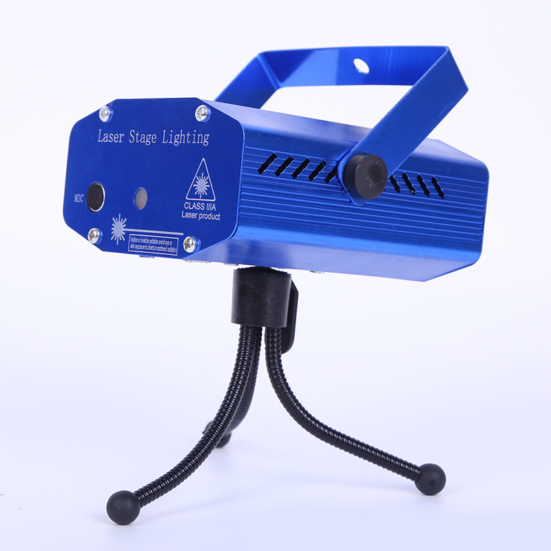 Лазерный проектор UKC Disco Laser DL-09 2in1 со штативом световые эффекты Blue