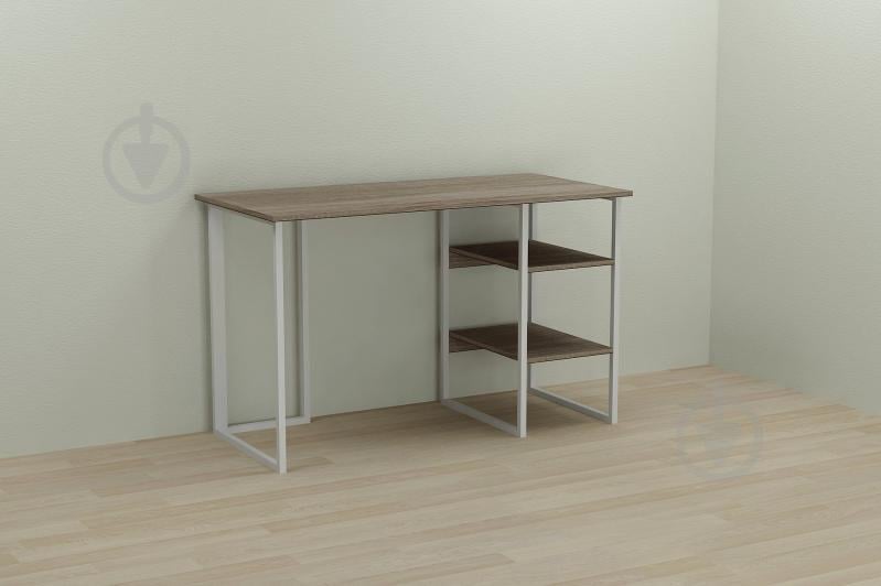 Компьютерный стол Ferrum-decor Кевин 75x100x70 белый ДСП Дуб Сонома Труфель 16мм Компьютерный стол Ferrum-decor Кевин 75x100x70 белый ДСП Дуб Сонома Труфель 16мм