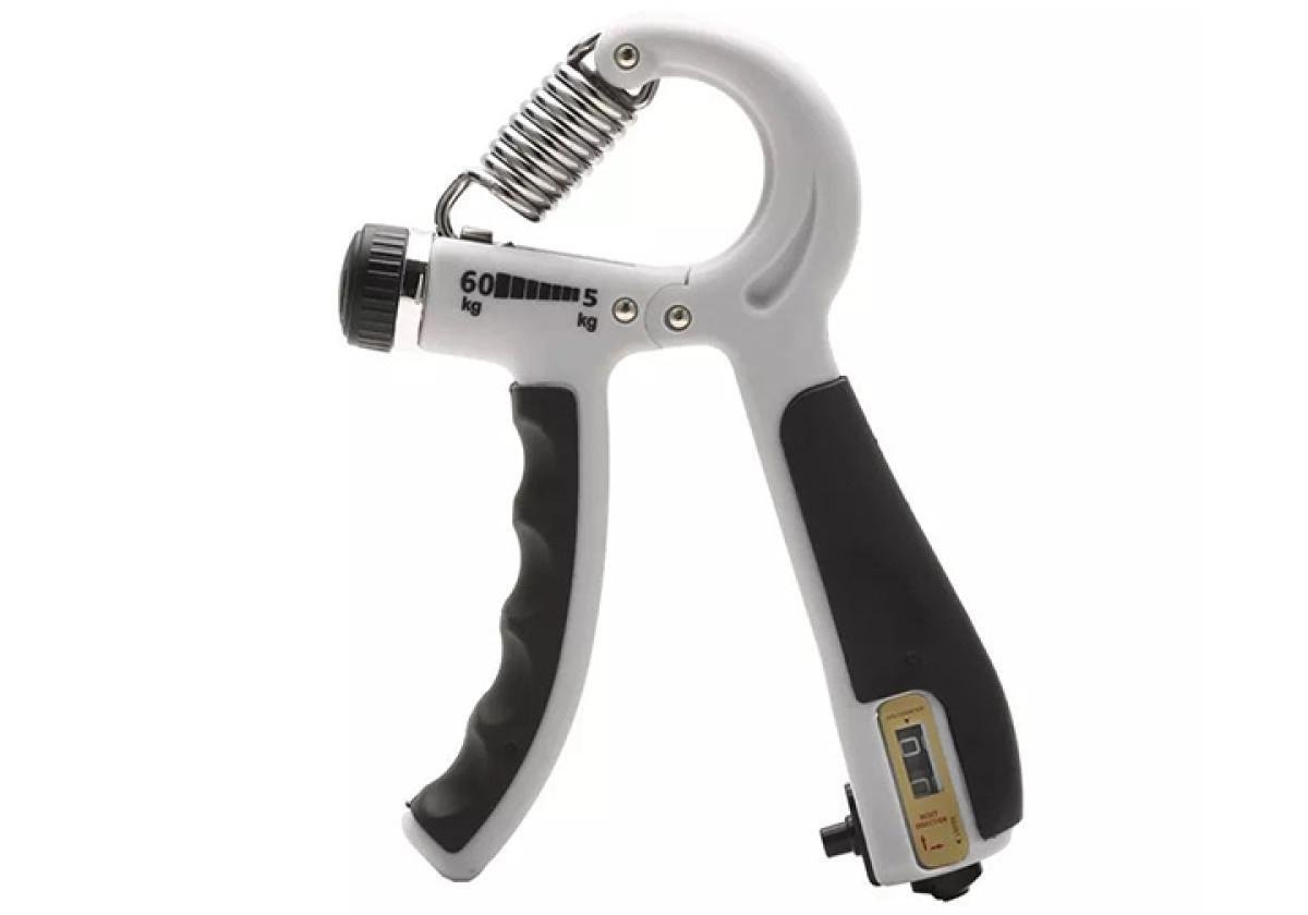 Еспандер кистьовий EasyFit з лічильником 5-60 кг Чорно-сірий (EF-1905-B) Еспандер кистьовий EasyFit з лічильником 5-60 кг Чорно-сірий (EF-1905-B)