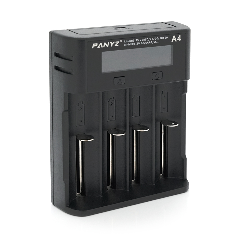 Зарядний пристрій VOLTRONIC 4 канали LCD дисплей для Li-ion/Ni-MH/Ni-Cd акумуляторів (1081)