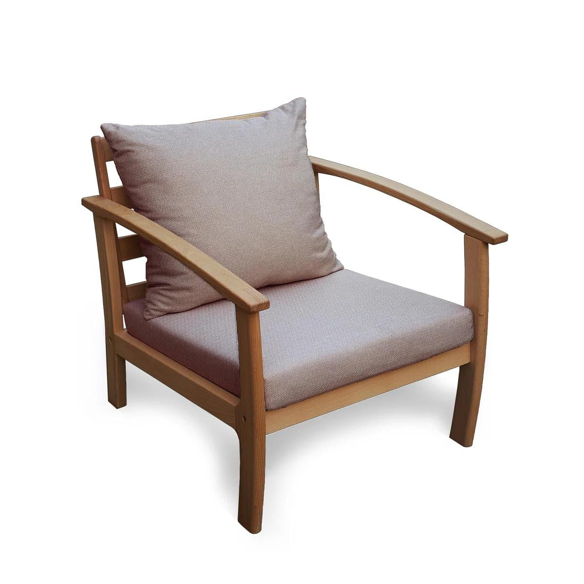 Кресло в гостиную Woodman Legato из массива дерева бук/ткань walnut Карамель (53211)