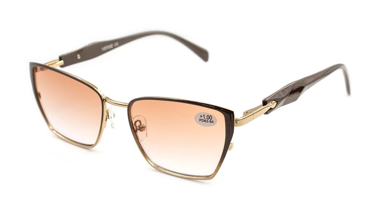 Окуляри для зору в металевій оправі Verse 25013-C2 тон +1,25