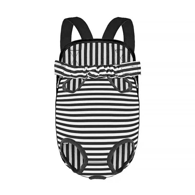 Рюкзак-кенгуру для животных Lesko DT834 Strip M Black/White (25713769)