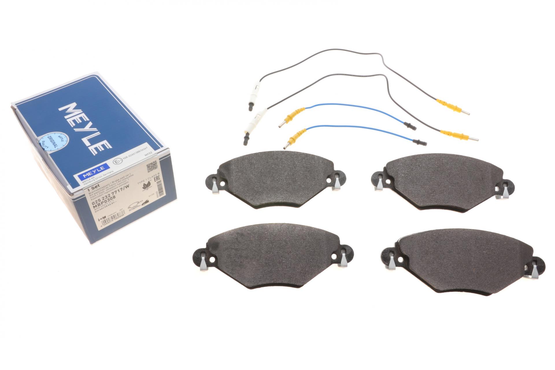 Гальмівні колодки передні Meyle для Citroen C5 01- з датчиком (025 232 7717/W)