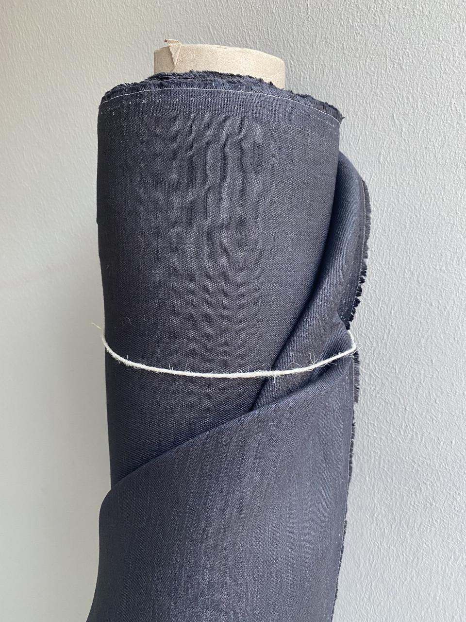 Ткань LINEN PLUS льняная джинс 155 см 1/5020 Серый