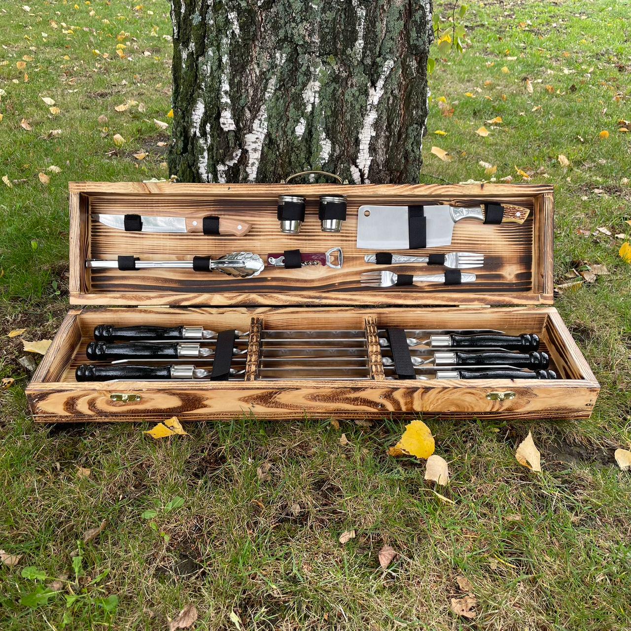 Набор шампуров в кейсе Пикник 14 S