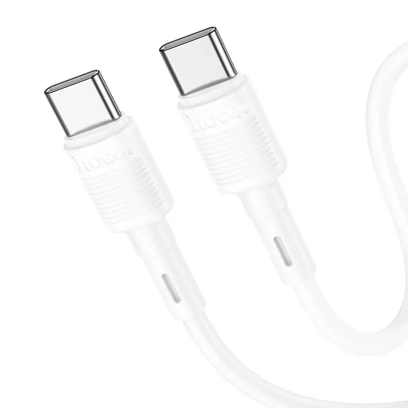 Кабель для зарядки Hoco Type-C to Type-C Victory charging data cable X83 1 м 60W 3A Білий - фото 2