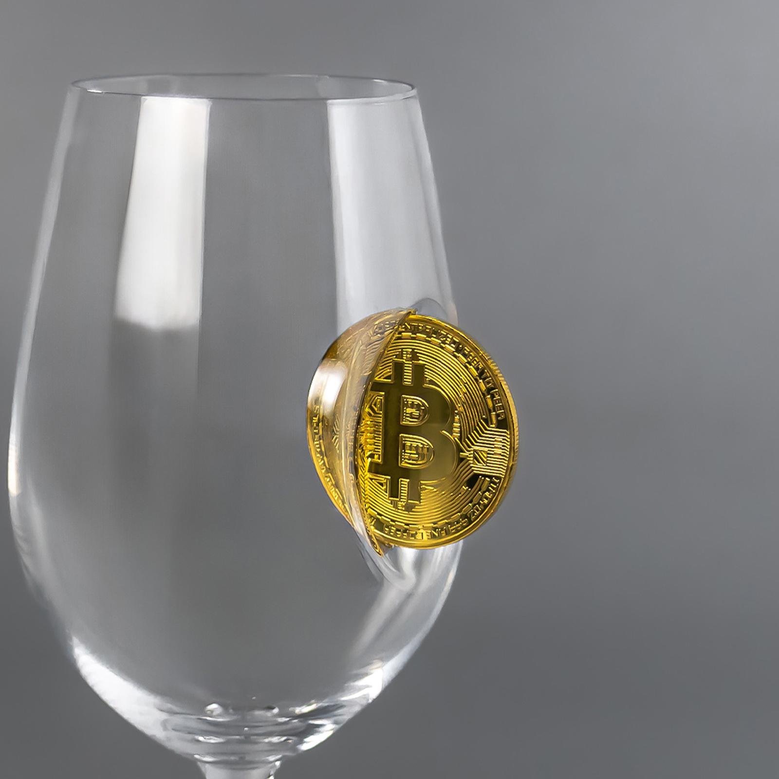 Бокал для вина VSKLO с биткоином 350 мл (26277802) - фото 2 Бокал для вина VSKLO с биткоином 350 мл (26277802) - фото 2