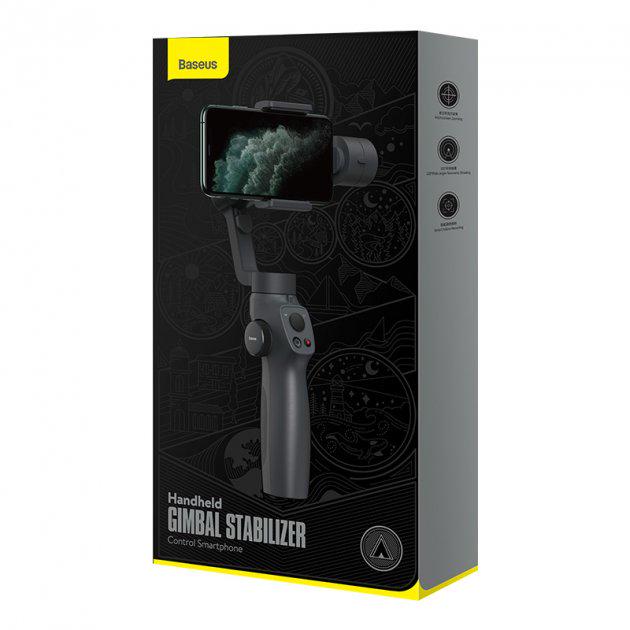 Стабилизатор для смартфона Baseus Handheld Gimbal Stabilizer SUYT-0G 3-х осевой Черный - фото 5