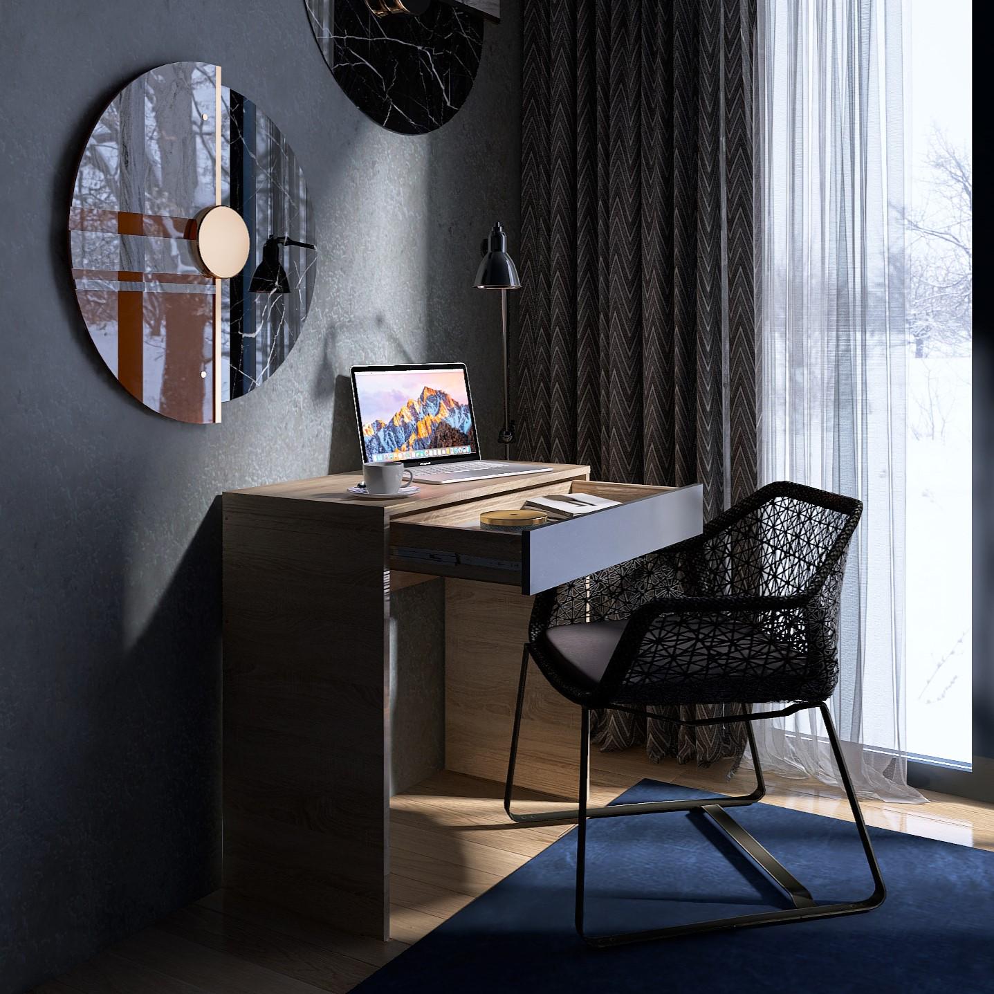 Компьютерный стол Everest Сити 750 Мини 752х380х746 мм Сонома/Графит (11422) - фото 5 Компьютерный стол Everest Сити 750 Мини 752х380х746 мм Сонома/Графит (11422) - фото 5