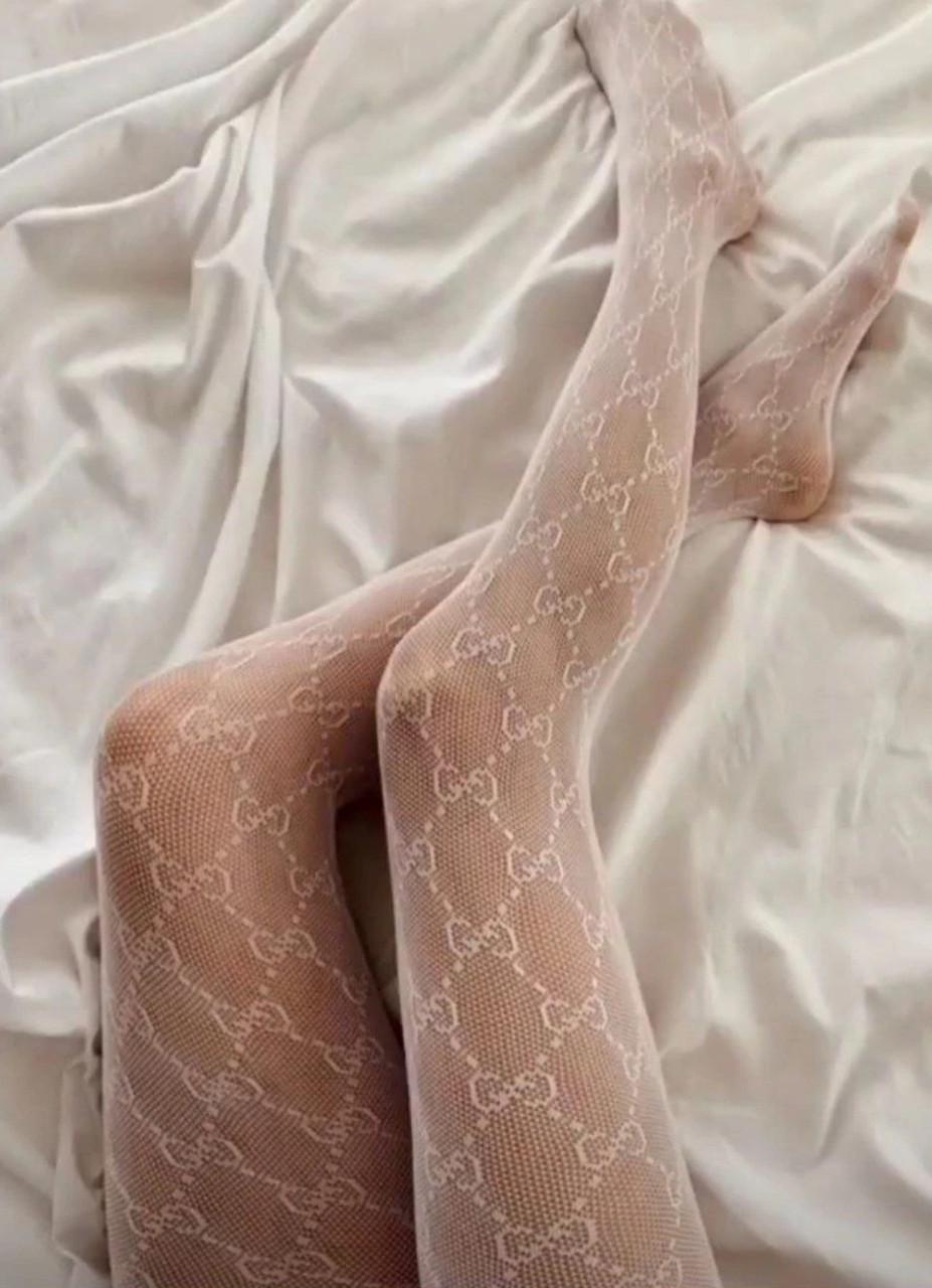 Колготки женские капроновые Gucci one size Белый (1028)