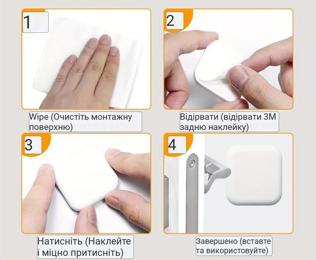 Стопор для дверей самоклейний силіконовий 1 шт. 38х38 мм Сірий (2528451803) - фото 3 Стопор для дверей самоклейний силіконовий 1 шт. 38х38 мм Сірий (2528451803) - фото 3