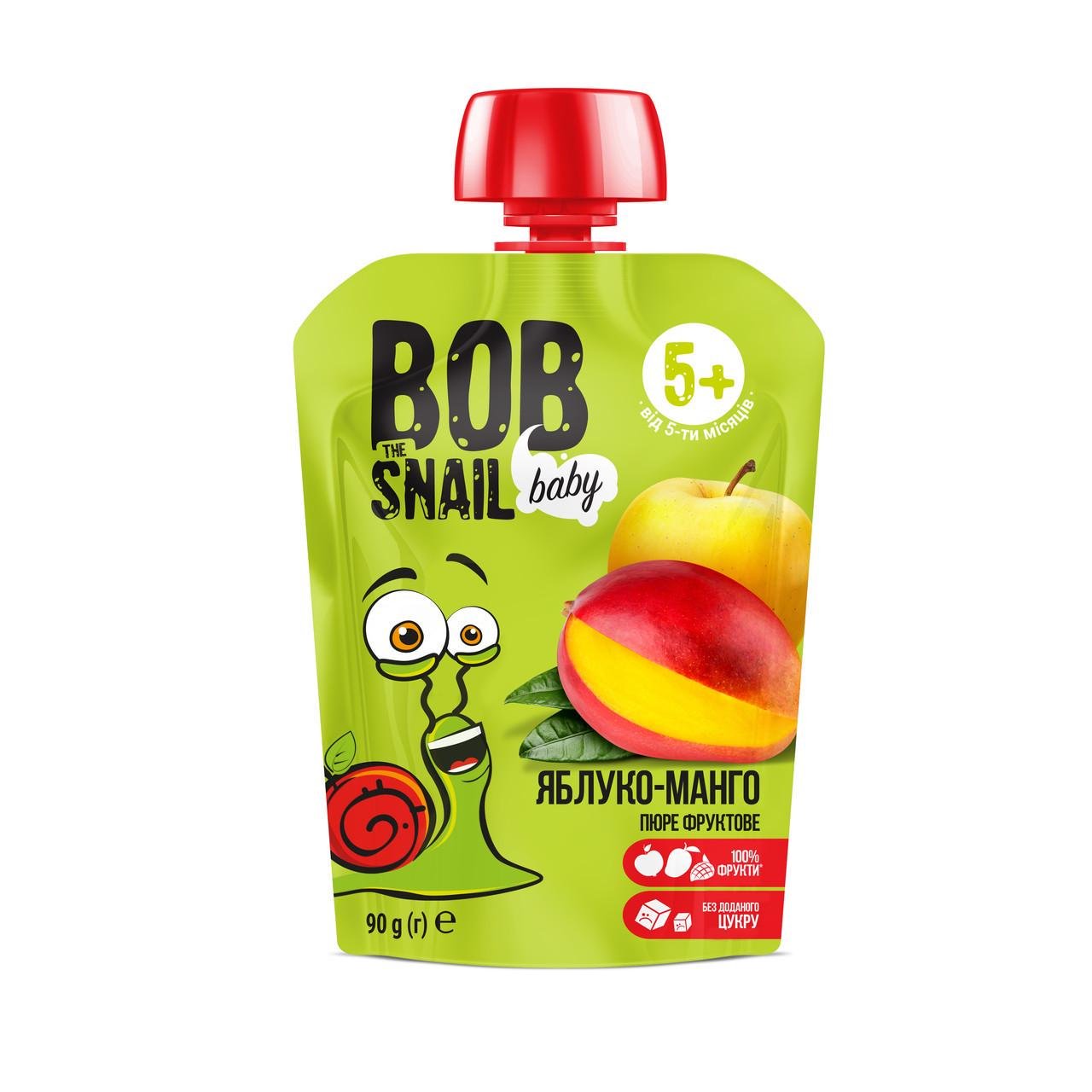 Пюре фруктове Bob Snail Яблуко-манго для дітей від 5 місяців 90 г (2301943192) Пюре фруктове Bob Snail Яблуко-манго для дітей від 5 місяців 90 г (2301943192)