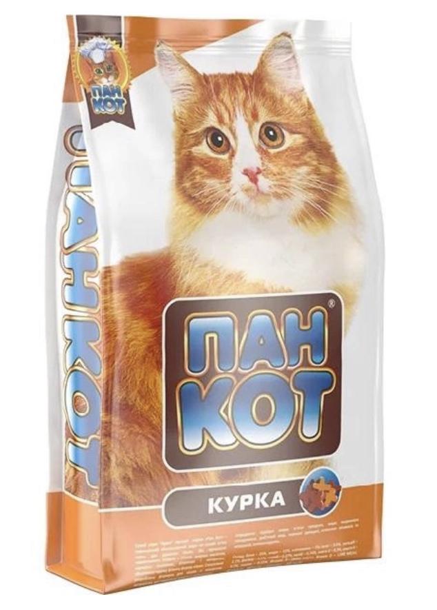 Корм для кошек Пан Кот сбалансированный на основе мяса курицы 400 г (ПК102)